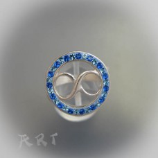 Сребърен дамски пръстен с камъни Swarovski R-317